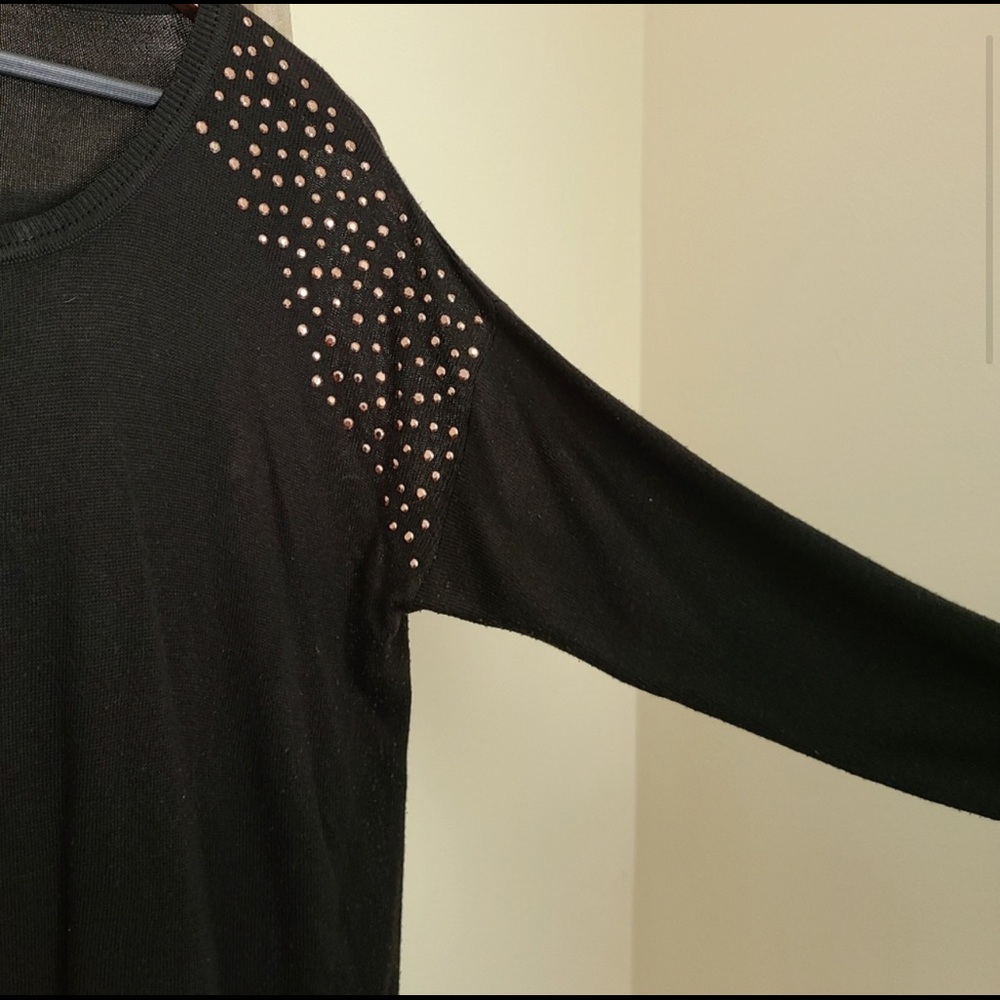 89th & Madison Black & Rose Gold Sweater - Picture 4 of 6